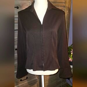 Brown Shirt Jacket Size 8 Good Condition